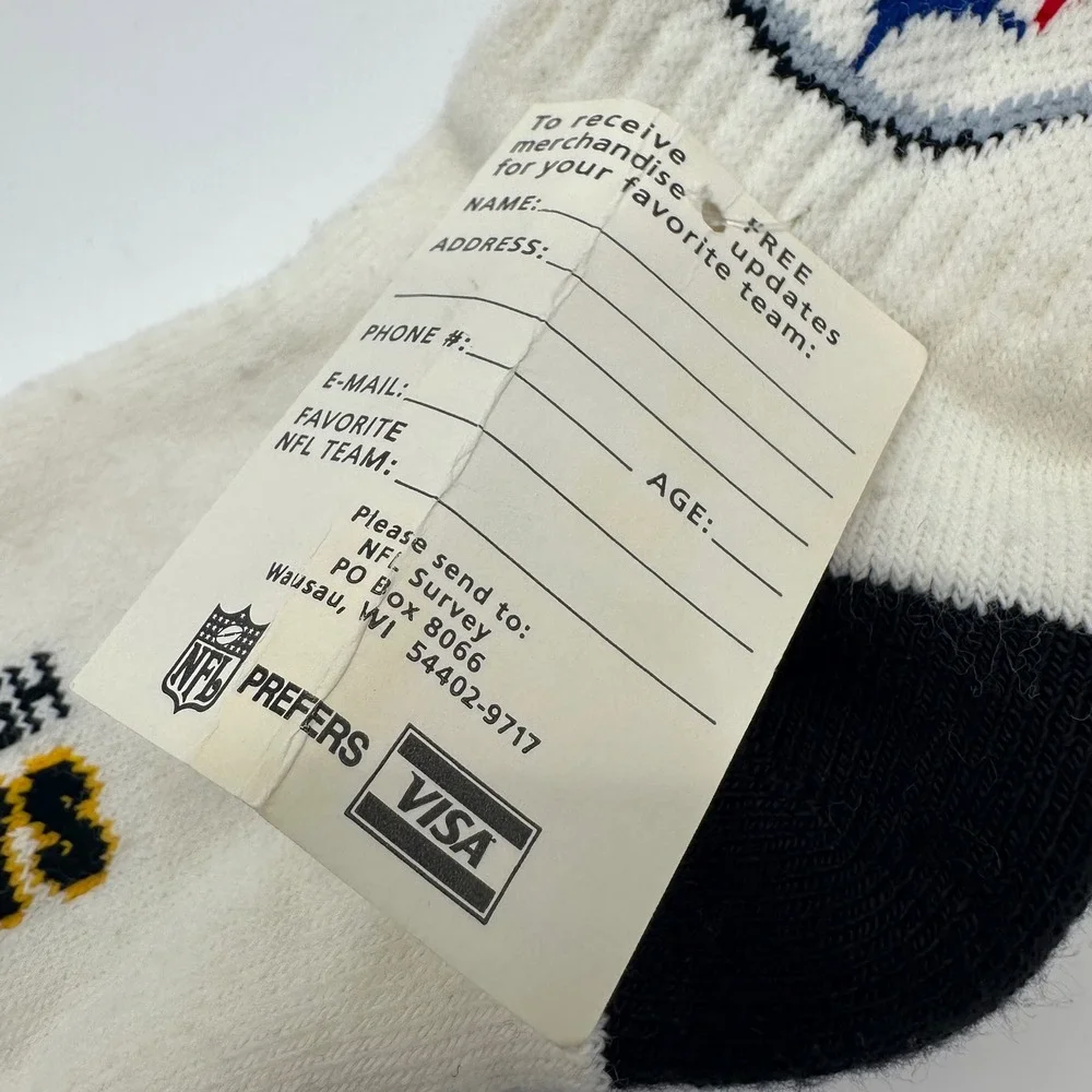 VTG Y2K Pittsburgh Steelers NFL Socks For Bare Feet Originals Mens 10-13 NEW NWT